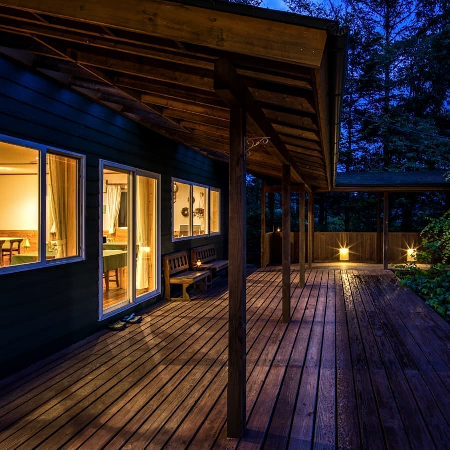 オーナー手作り温泉風呂　夜景