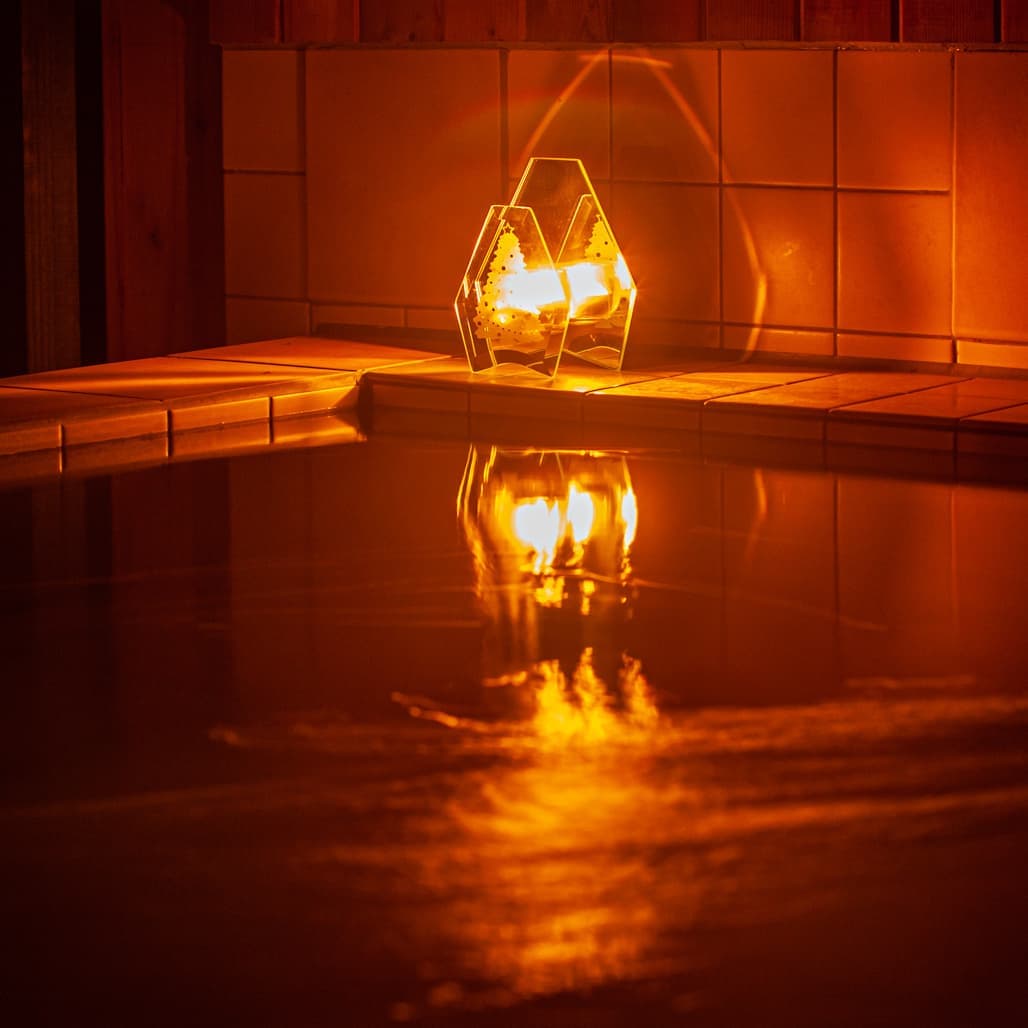 遊々舎のお風呂とキャンドル